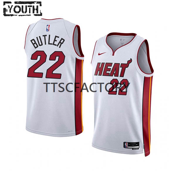 Miami Heat Trikot Jimmy Butler 22 Nike 2022-23 Association Edition Weiß Swingman - Kinder Miami Heat Trikot Jimmy Butler 22 Nike 2022-23 Association Edition Weiß Swingman - Kinder